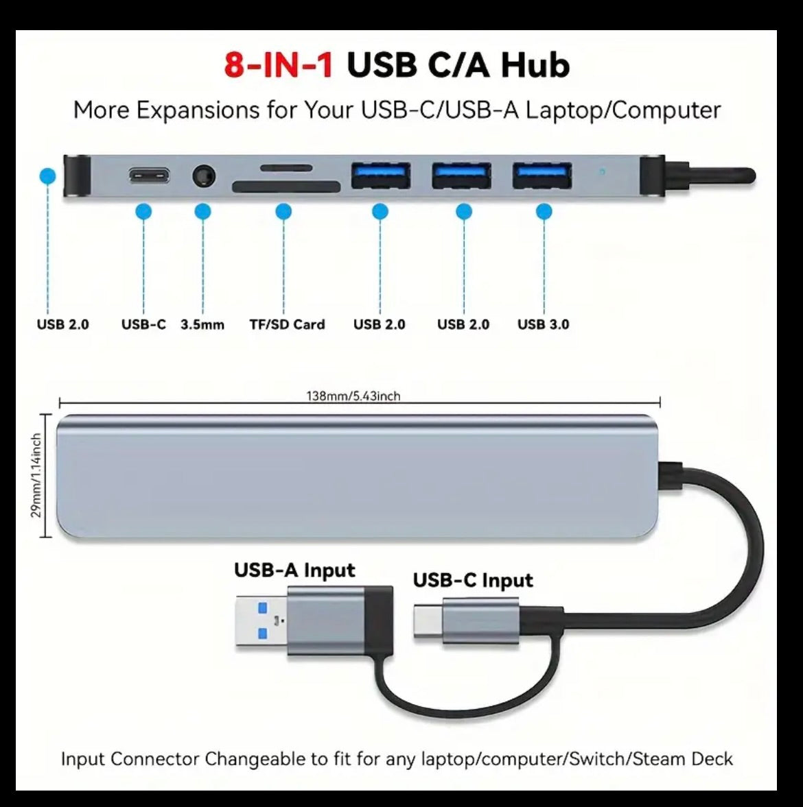 8 in 1 docking station